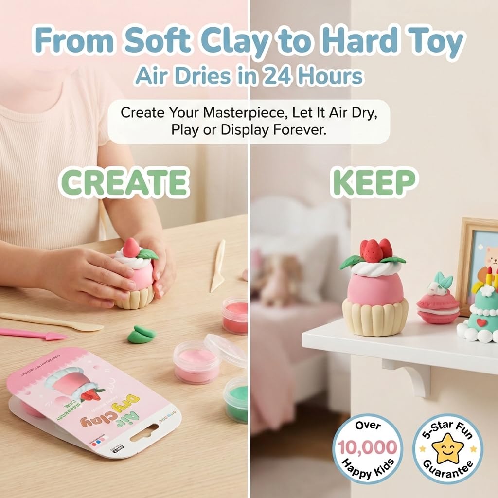 OBVIO HOME mini bakery cafe clay pieces spark imaginative setup and pretend shopping.