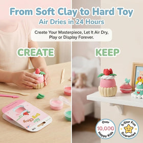 OBVIO HOME mini bakery cafe clay pieces spark imaginative setup and pretend shopping.