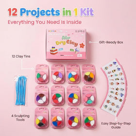 OBVIO HOME strawberry cake clay figures show cute dessert sculptures for pretend play.