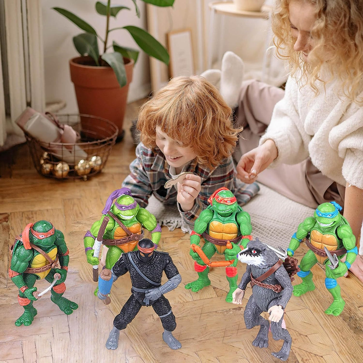 OBXAVV turtles figures with weapons and accessories for battle-ready setups