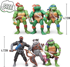 OBXAVV turtles poseable figures ready for varied action poses
