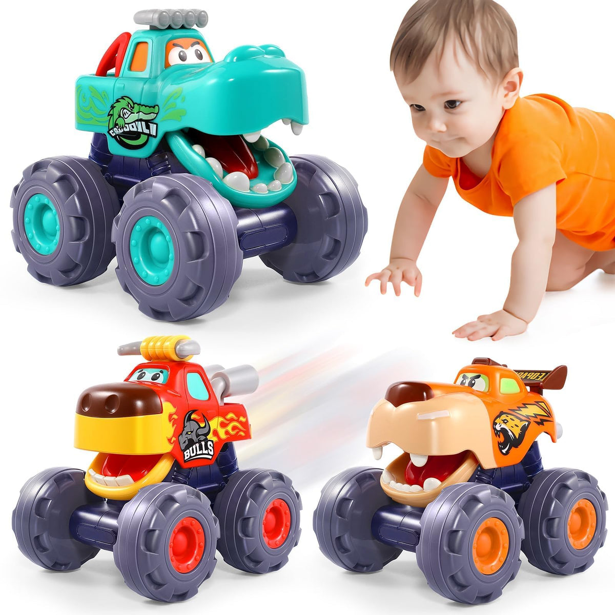 OCATO monster truck leopard toy with bright colors for captivating play.