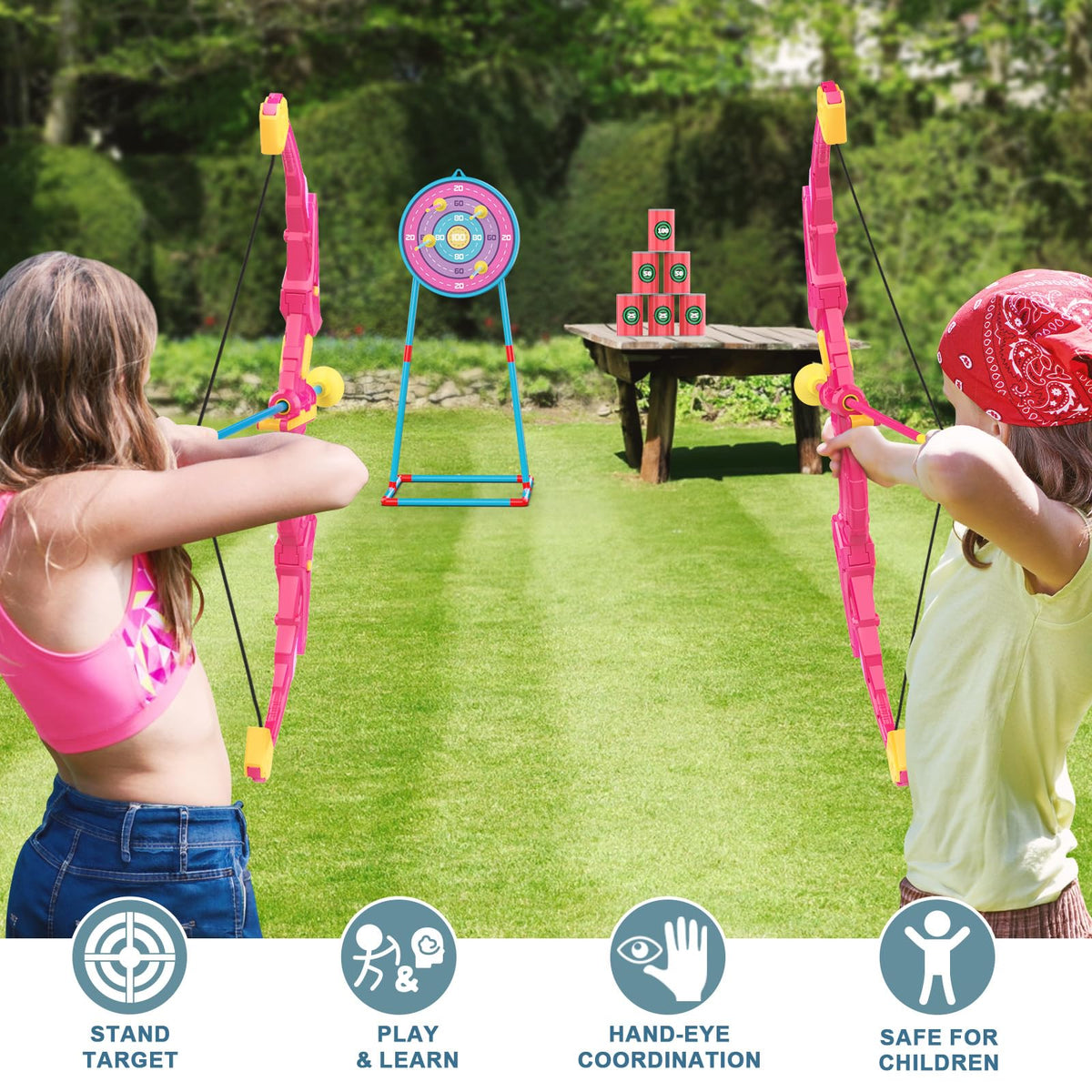 Ocditikl 14 suction-arrow darts stick to targets and smooth surfaces.