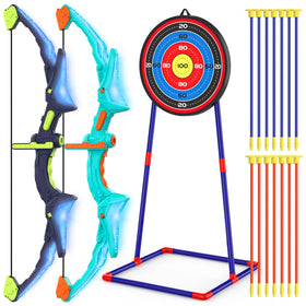 Ocditikl bow and arrow set with glowing bows for night play