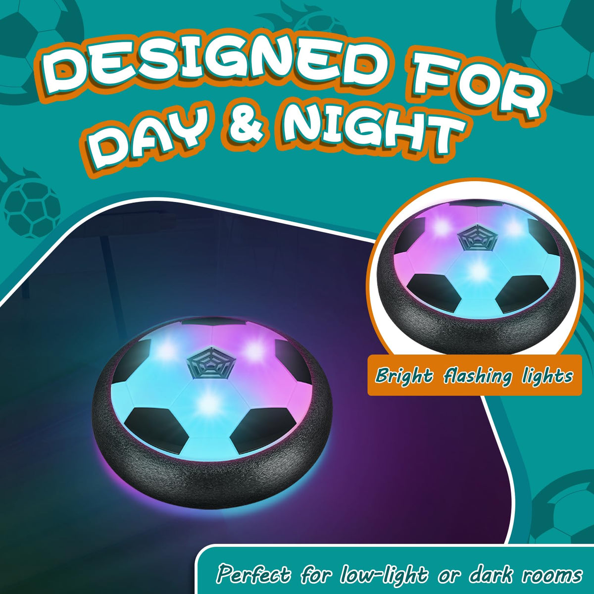 Ocditikl hover soccer ball with foam bumper protects furniture during kicks.