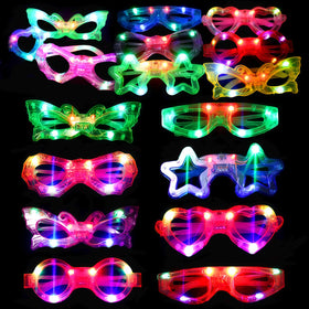 OceanWings LED glasses in circle shape bright glow for kids' glow party