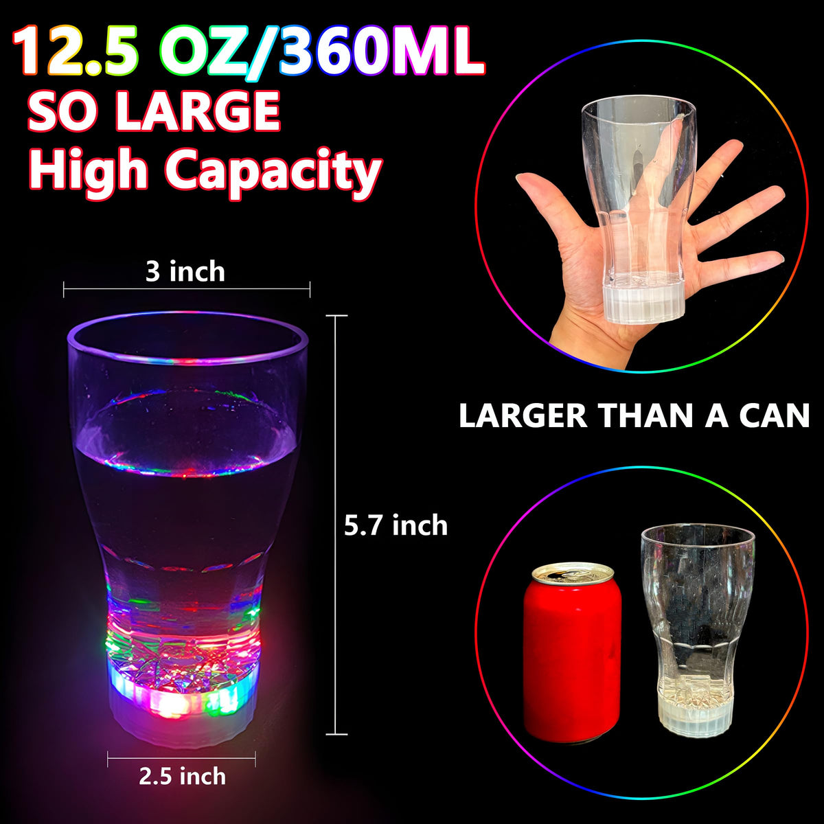 OceanWings LED glow cups brighten wedding decor with durable plastic