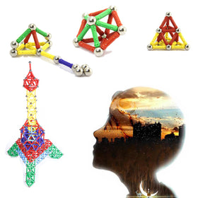 Ocensmice magnetic bar and ball play supports collaborative building sessions for kids.
