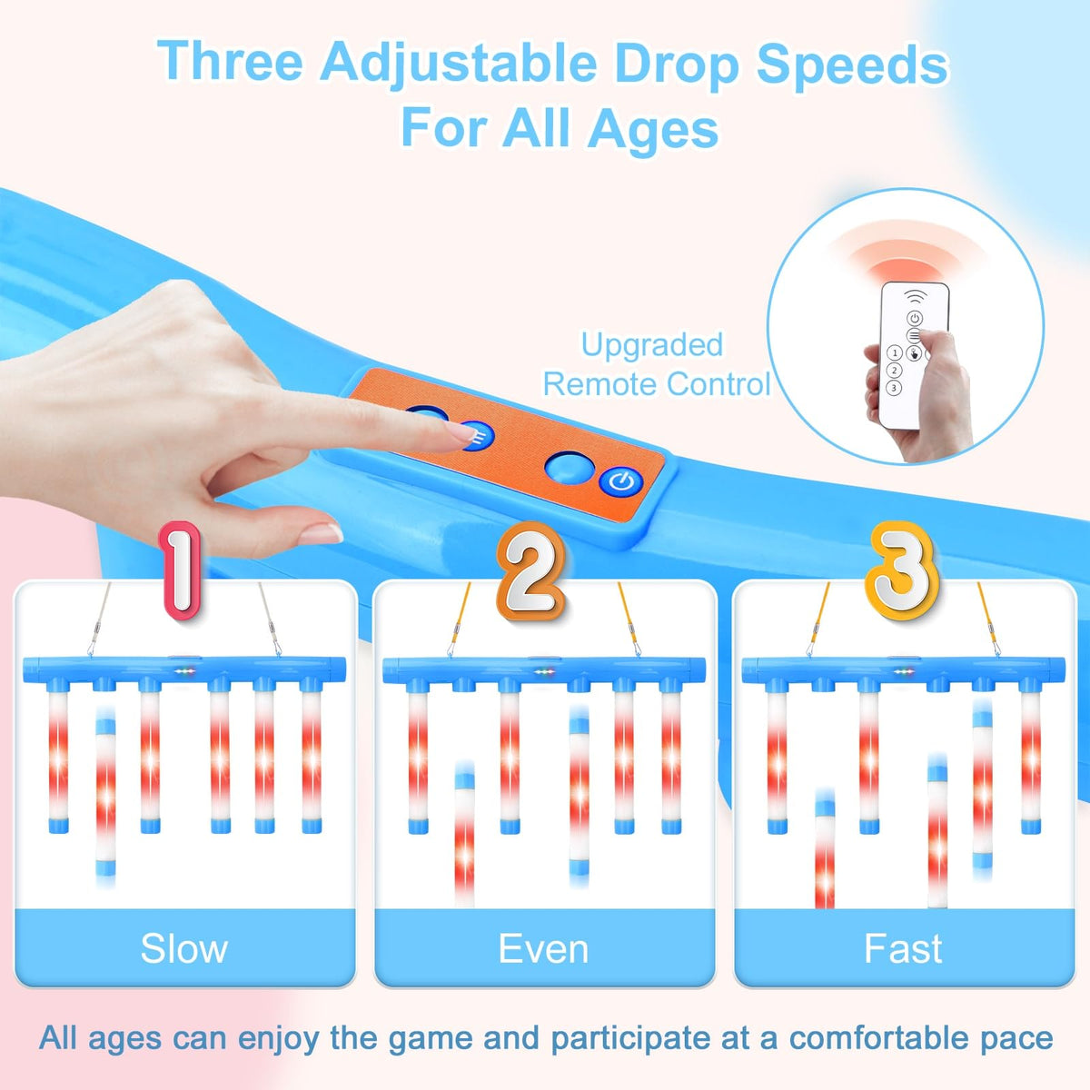 OCES Reflex Stick Game three speeds suit all skill levels.