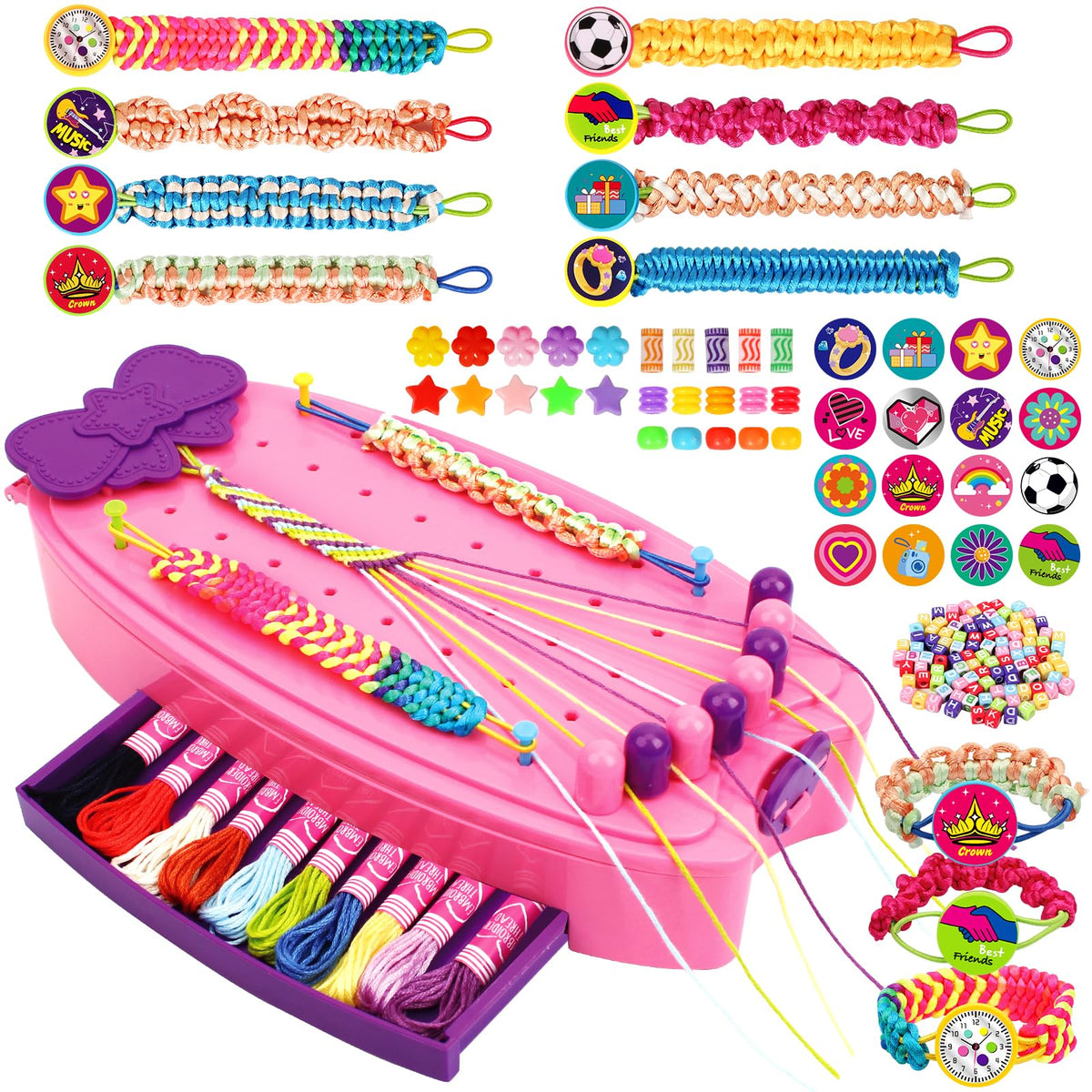 OCHIDO 2-in-1 bracelet maker with storage, perfect for organized crafting sessions.