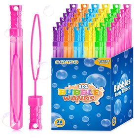 OCHIDO 36-piece bubble wands set in six colors for colorful outdoor play.