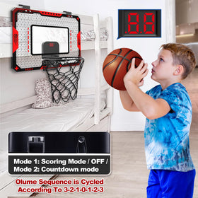 OCHIDO door-mount hoop fits most doors for compact home setup.