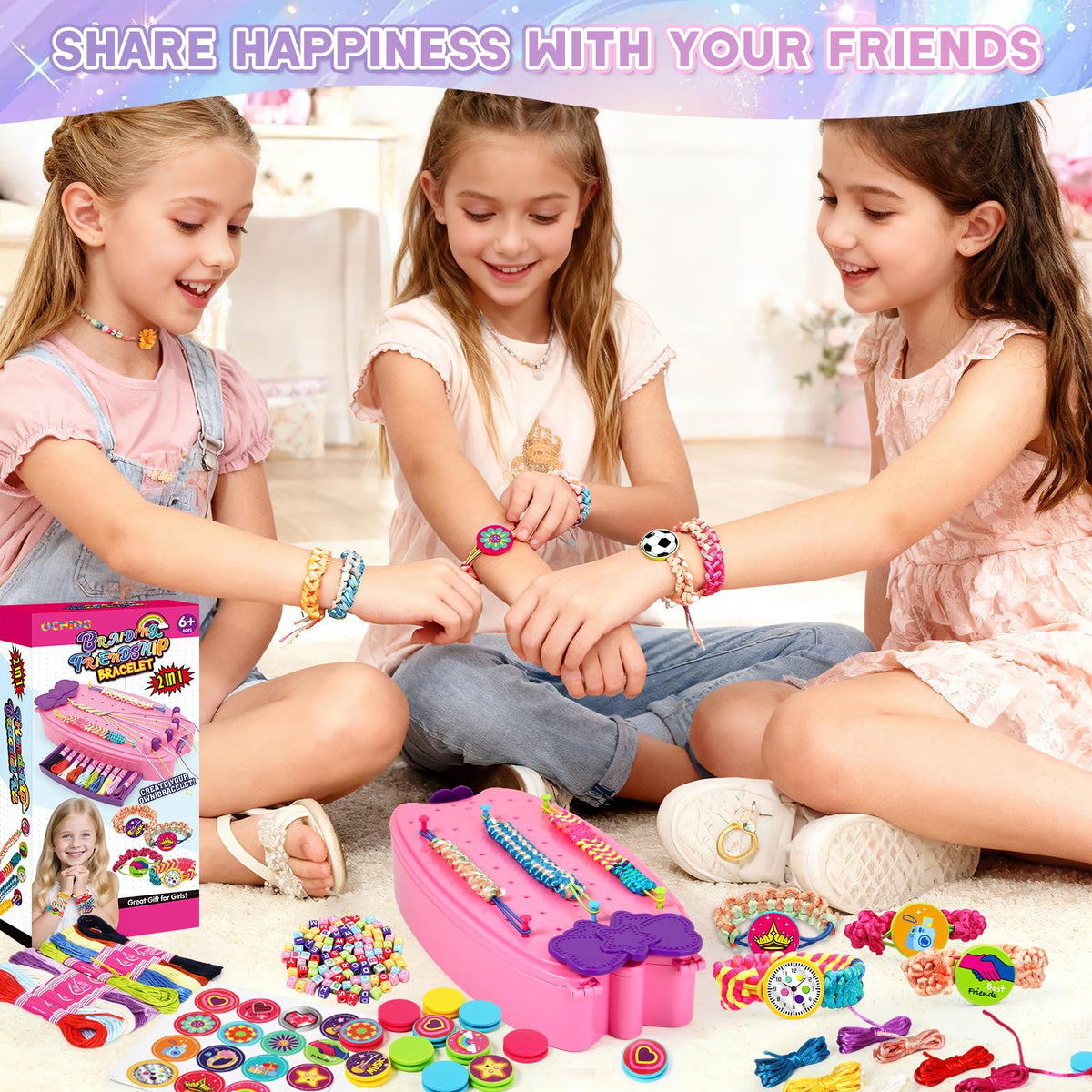 OCHIDO peg set and non-slip pads hold projects steady during play.