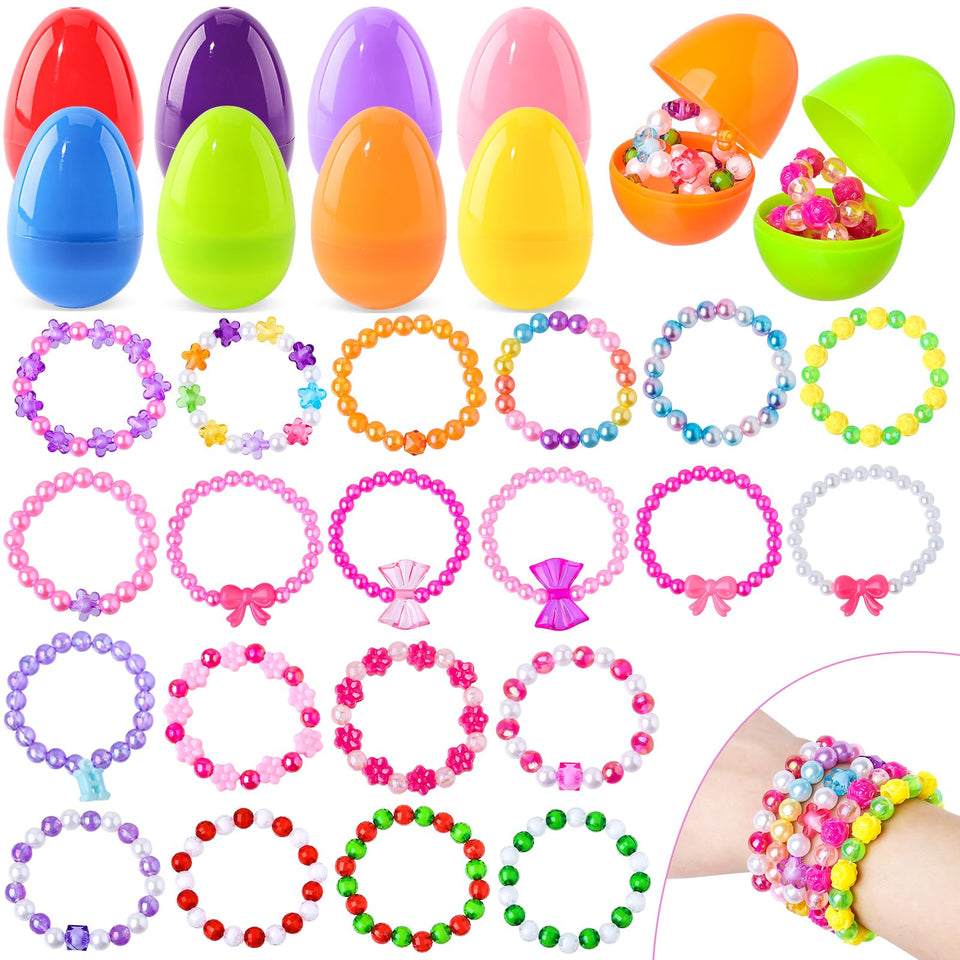 OCHIDO prefixed Easter eggs with bracelets are ready for egg hunts.