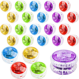 Octaday 25-pack light-up yoyo set packaging, ideal for gifts and classroom prizes.