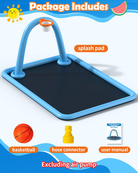 Octaplay splash pad foldable design saves space for storage.