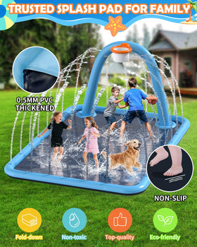Octaplay splash pad quick inflate setup for easy outdoor fun.