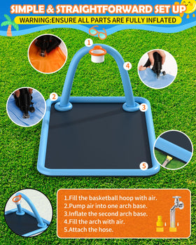Octaplay splash pad durable, pet-friendly surface resists claws.