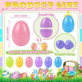OCTERIC 2.3-inch plastic Easter eggs ideal for filling with small toys.