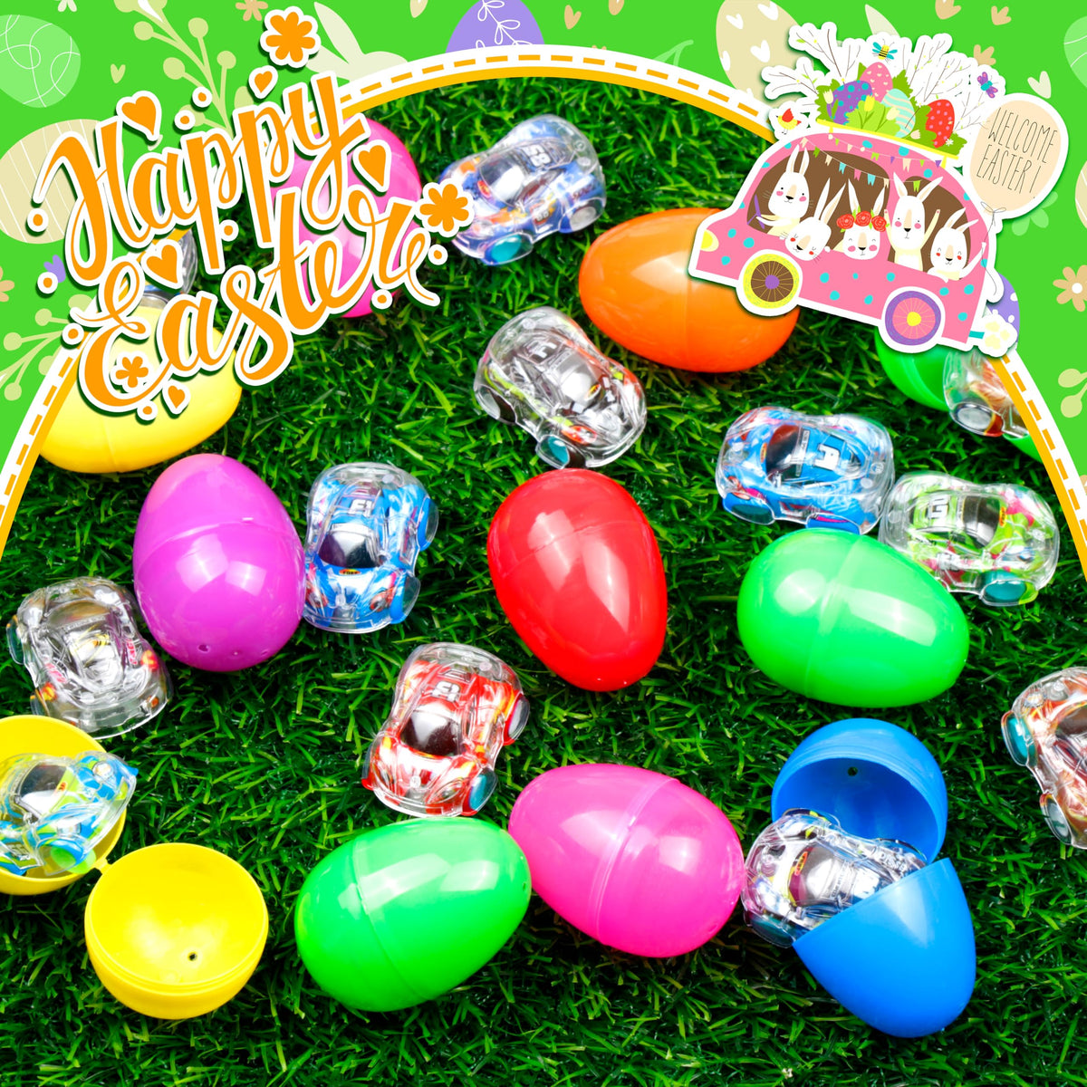 OCTERIC race-themed Easter eggs for kids' games