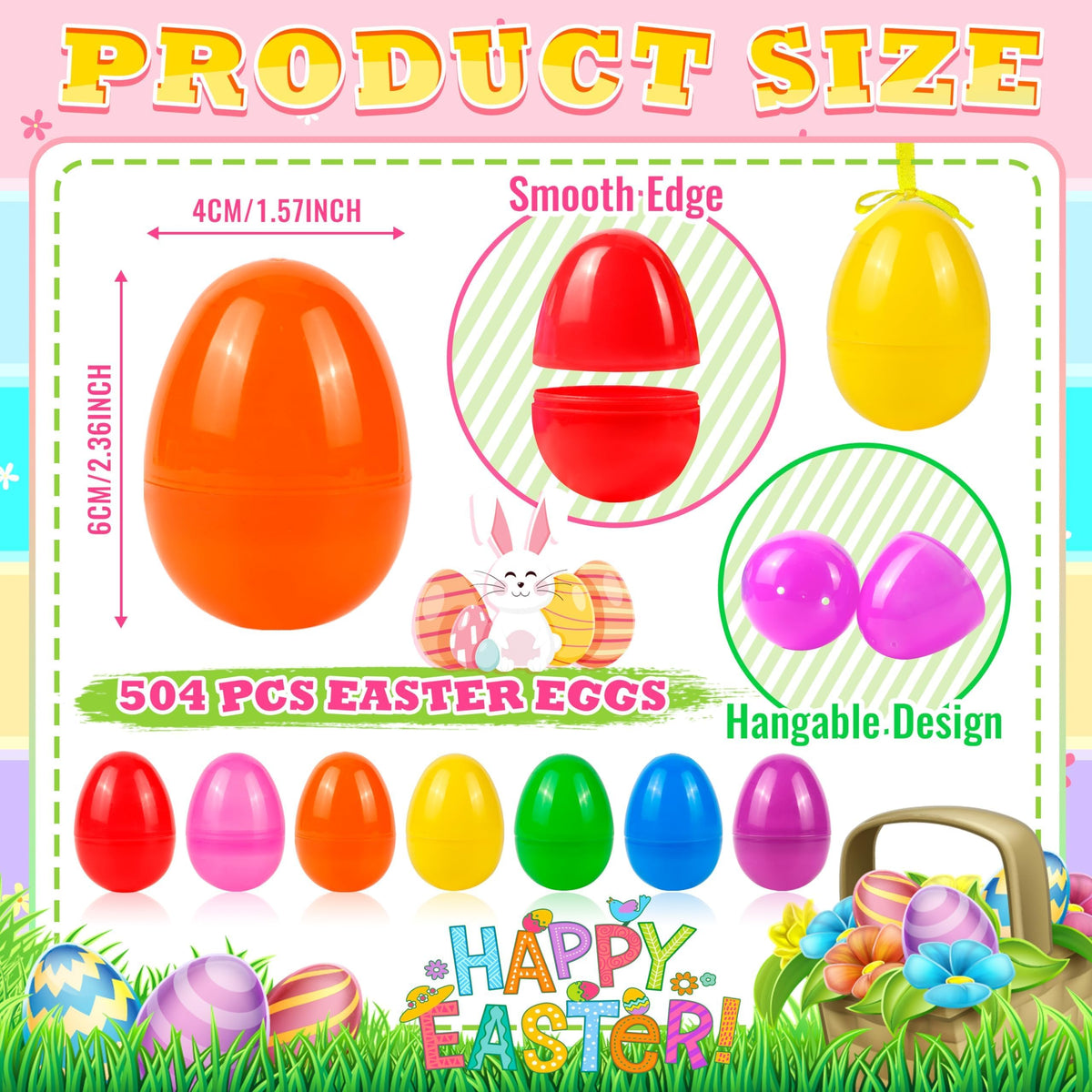 OCTERIC Easter eggs showcase premium colors with lightweight, durable plastic for safe play.