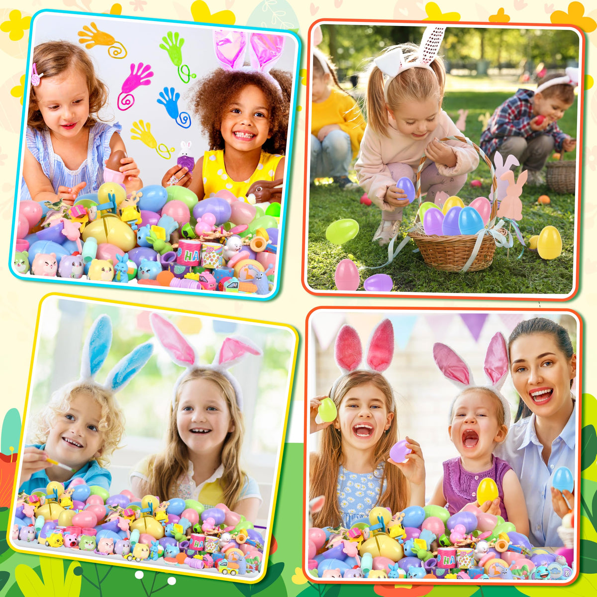OCTERIC Easter bracelets and rings enhance party favors for kids.