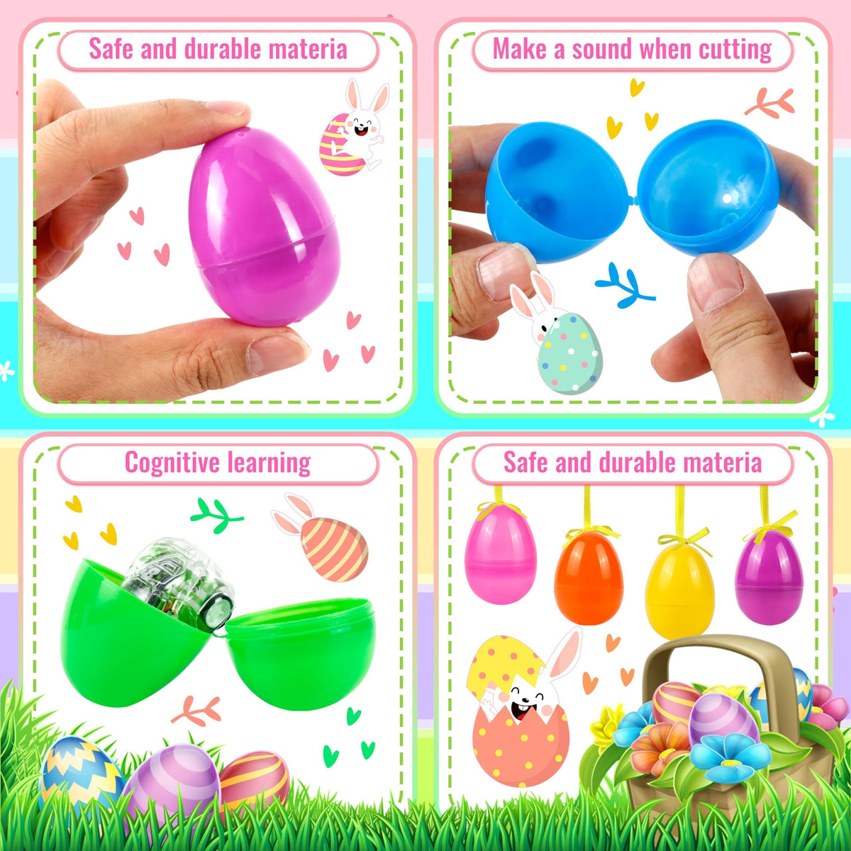 OCTERIC fillable-easter-eggs-two-parts: easy-opening design enables quick filling and reuse