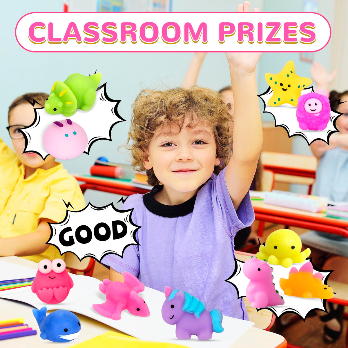 OCTERIC Mochi Squishy Kawaii Pack is great for gift bags and desk toys.