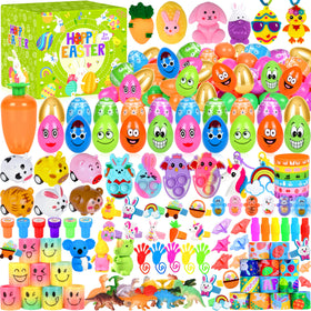 OCTERIC 330Pcs Easter eggs set with prefilled contents for kid-friendly egg hunts