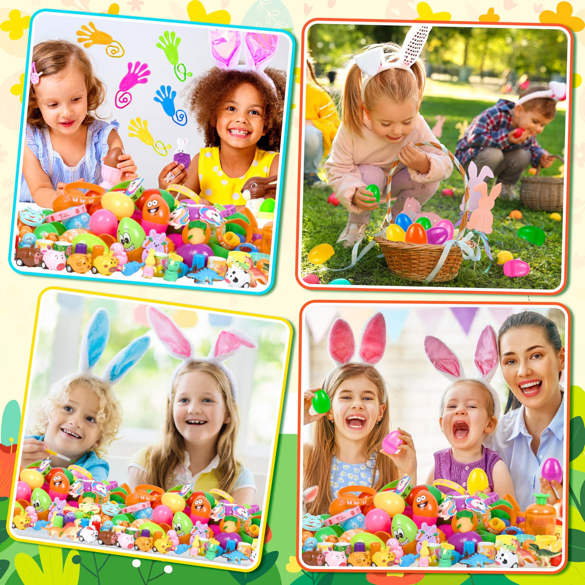 OCTERIC felt Easter basket included for organized egg hunts