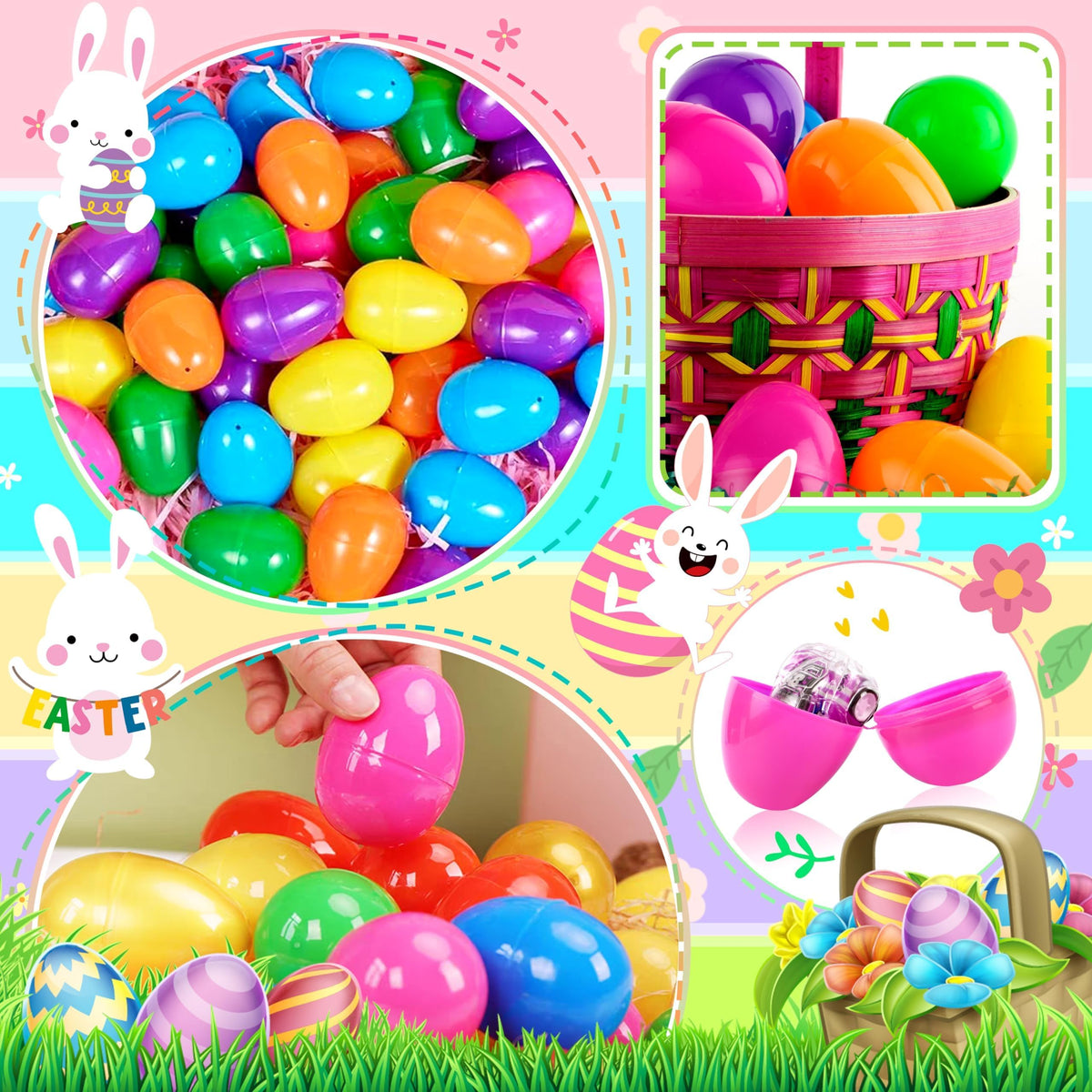 OCTERIC bright colors attract kids' attention during Easter events.
