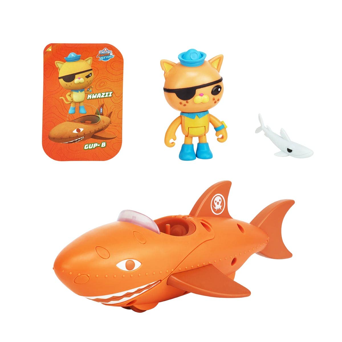 OCTONAUTS Kwazii figure beside the Gup-B vehicle for action-packed missions