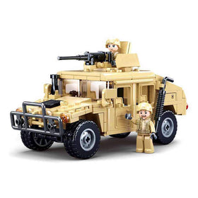 Octopbrik military vehicle toy box front view for immersive play.