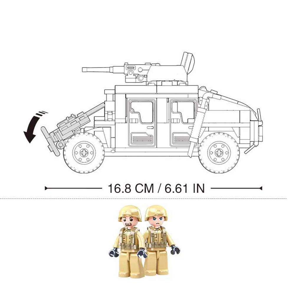Octopbrik two soldier figures with rotate joints for dynamic poses.