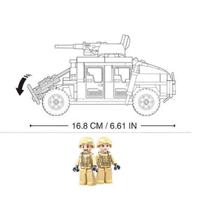Octopbrik two soldier figures with rotate joints for dynamic poses.