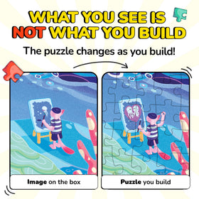 Odd Pieces Beyond the Kelp puzzle in-progress captures evolving mystery as you assemble.