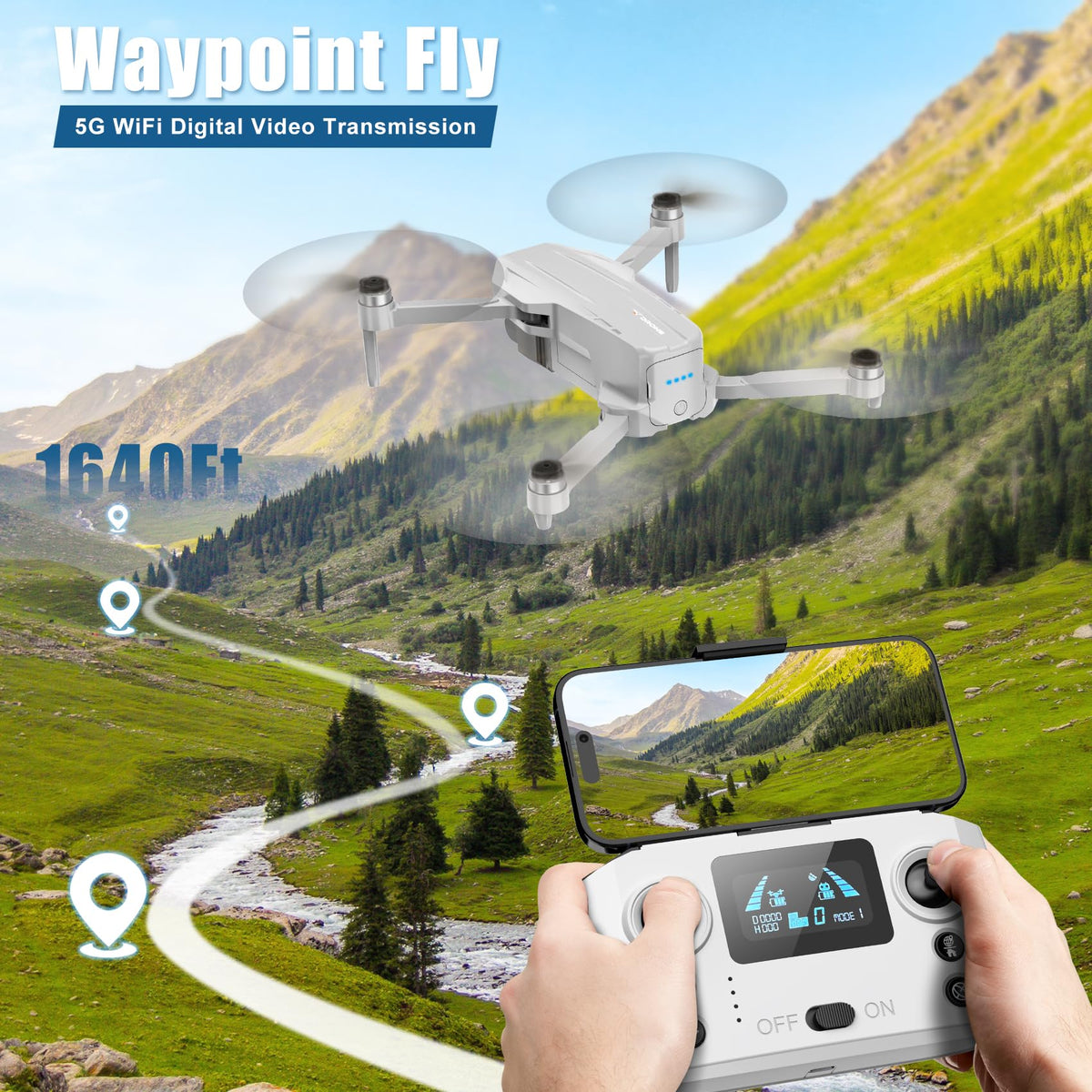Oddire drone with 5G real-time transmission for live viewing