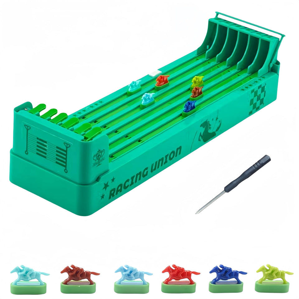 ODDPC horse race board game on table, ideal for family game night.