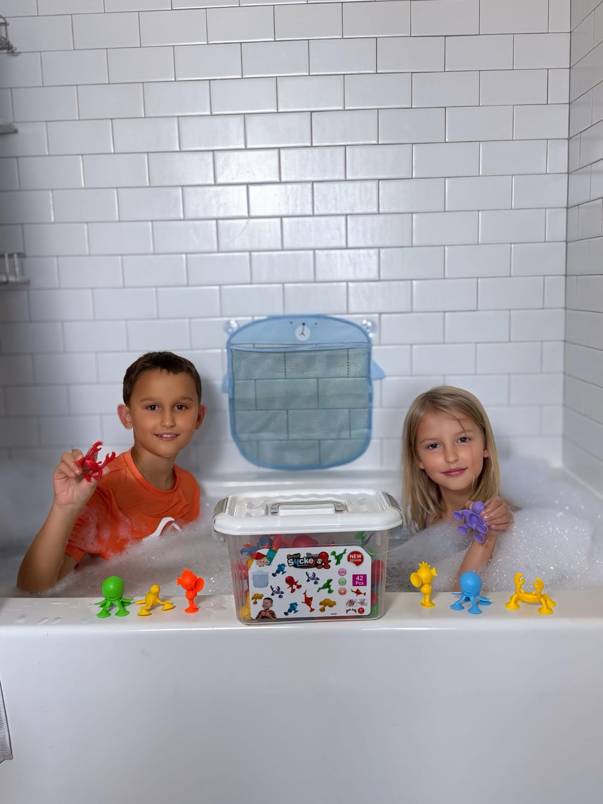 ODELA Genius Sucker Toys sea star suction toy supports color recognition during baths