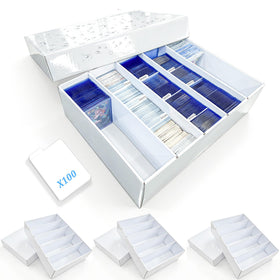 Odjas 4-pack trading card box assembled for bulk storage and easy access.