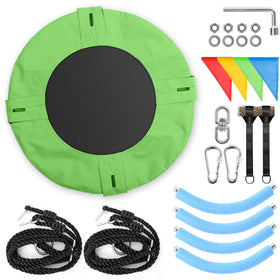 Odoland saucer swing with 360-degree rotation for tangle-free use