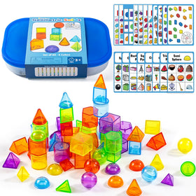 Odoorgames 3D shapes for small hands on a light table boost early geometry exploration.