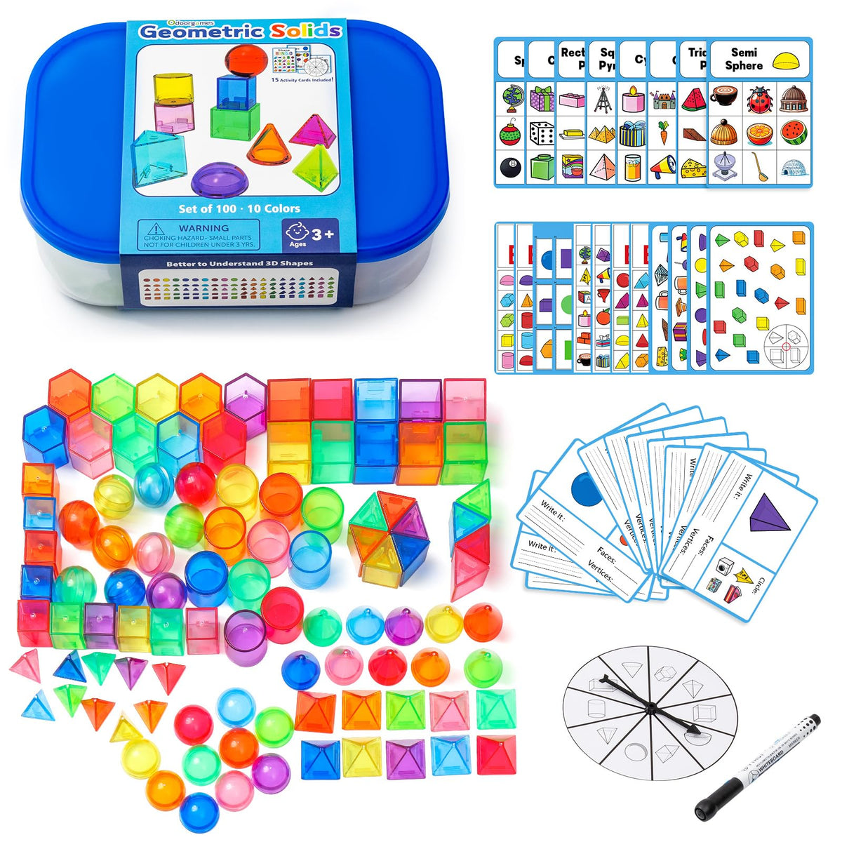 Odoorgames 3D shapes teaching set for hands-on geometry learning