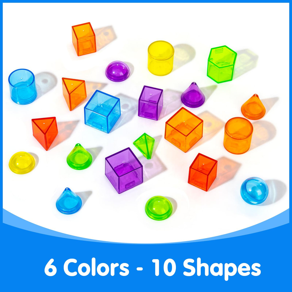 Odoorgames shape collection includes cubes and spheres for sorting and classification.