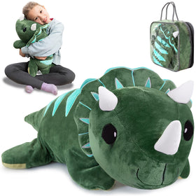 ODOXIA big weighted dinosaur front view shows a calming sensory plush for kids and adults.