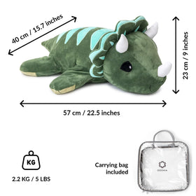 ODOXIA big weighted plush in travel setup, ideal for anxiety-friendly trips.