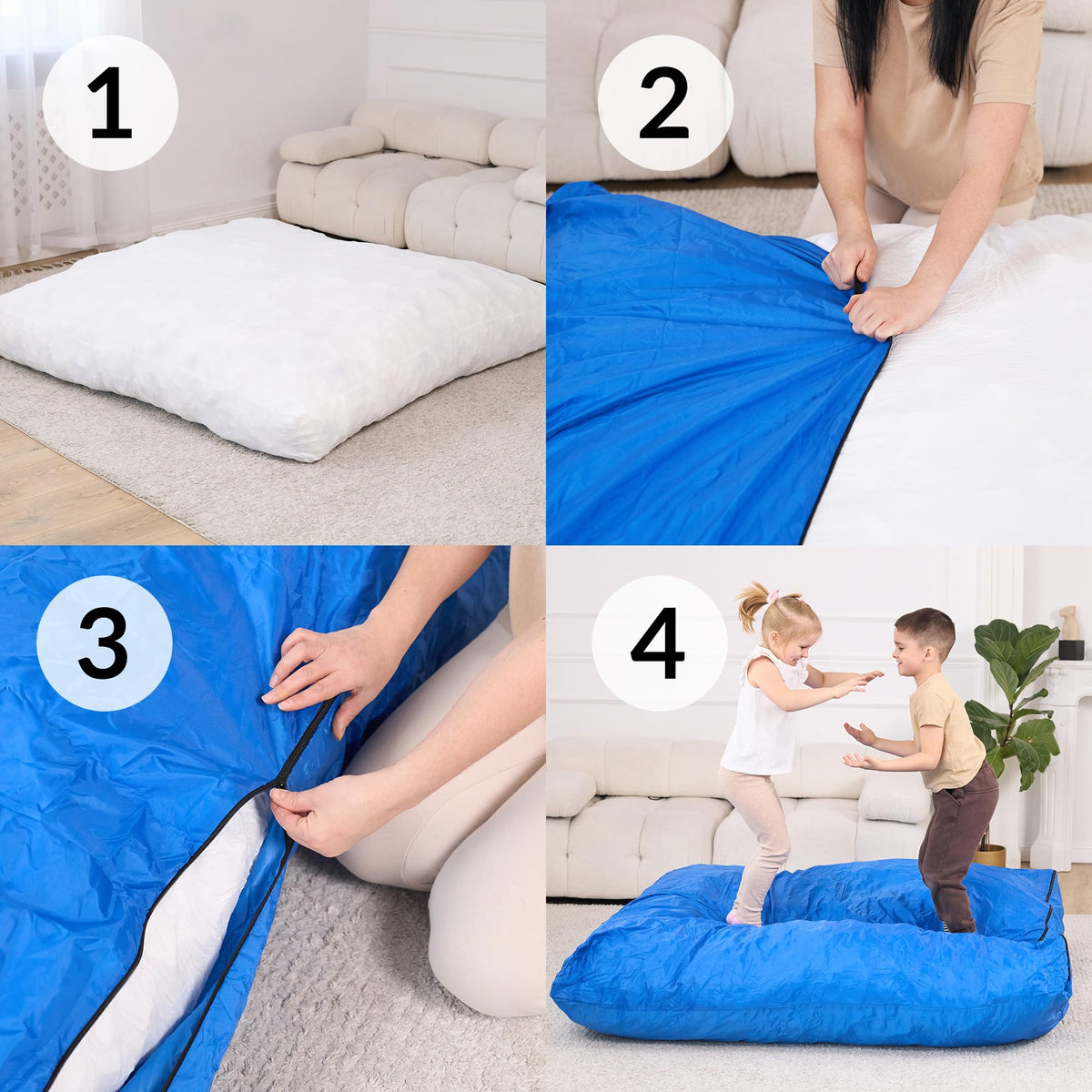 ODOXIA crashpad jump-play area enables energetic activities with cushioned landings