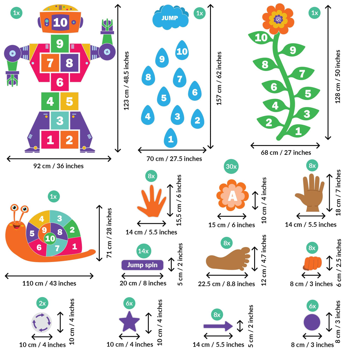 ODOXIA motor skills pathways invite hopping, crawling, and tiptoeing.