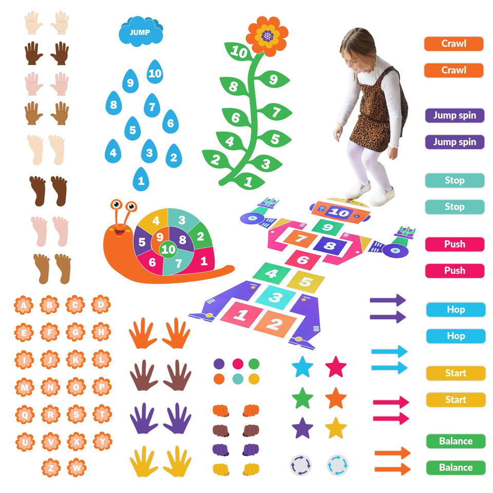 ODOXIA robot hopscotch sensory path for active play and coordination.