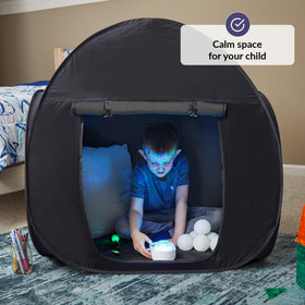 ODOXIA Sensory Play Tent with closed door offering a dark retreat